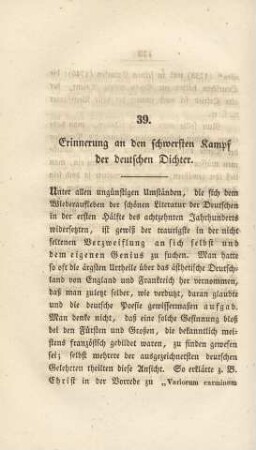 39. Erinnerung an den schwersten Kampf der deutschen Dichter