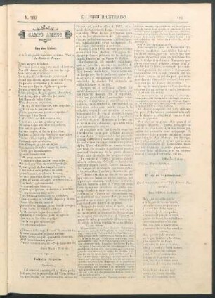 Los dos lirios. : A la distinguida escritora peruana Clorinda Matto de Turner.