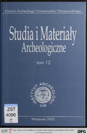 12: Studia i materiały archeologiczne