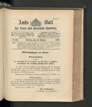 No. 263, 31. Oktober 1916