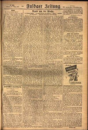 Zweite Ausgabe vom Sonntag, den 31. Oktober 1926.