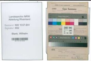Entnazifizierung Wilhelm Blank , geb. 25.10.1909 (Polizeiinspektor)