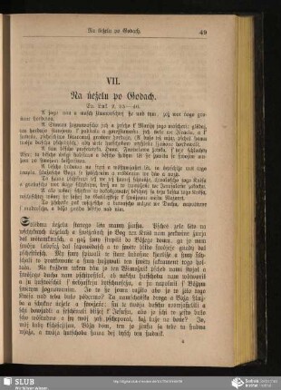 VII. Na ńeźelu po Godach