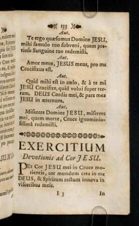 133-141, Exercitium Devotionis ad Cor Jesu