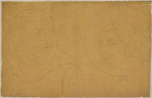 Der heilige Franziskus als Jüngling und ein Mönch in San Damiano bei Assisi