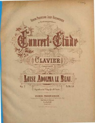 Concert-Etude : für Clavier ; op. 2