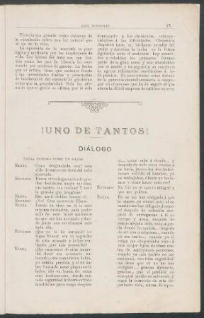 ¡Uno de tantos! : Diálogo