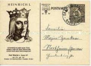 Postkartenvordruck des Kriegs-Winterhilfswerkes