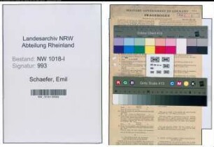 Entnazifizierung Emil Schaefer , geb. 15.09.1896 (Schneidermeister)