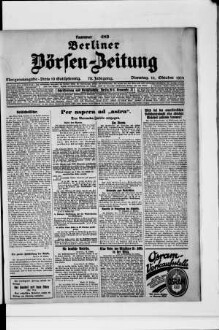 Berliner Börsen-Zeitung, Morgenausgabe