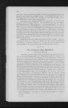 Die Polizei im alten Barmbeck.