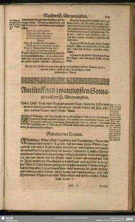 Am fünff und zwantzigsten Sontage nach der H. Dreyeinigkeit