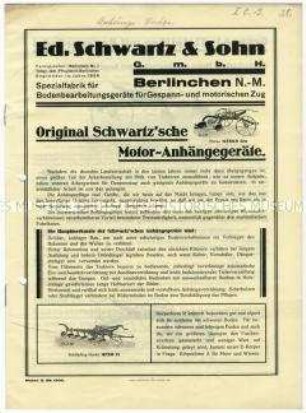 Motoranhängegeräte für die Bodenbearbeitung