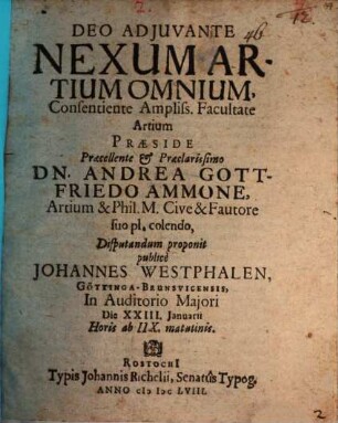 Nexum artium omnium