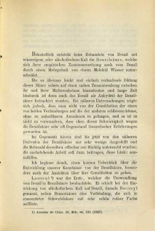 Über Benzilsäure und einige ihrer Derivate