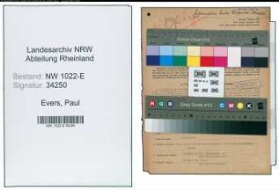 Entnazifizierung Paul Evers , geb. 19.02.1912 (Verwaltungsangestellter)