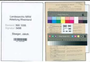 Entnazifizierung Jakob Steeger , geb. 21.10.1914 (Mueller)