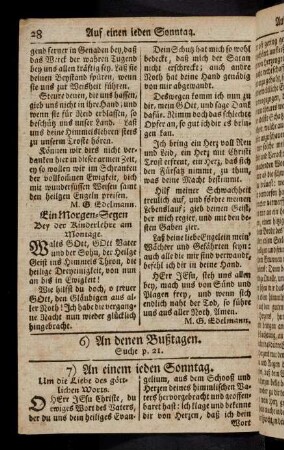 28, 6. An denen Bußtagen