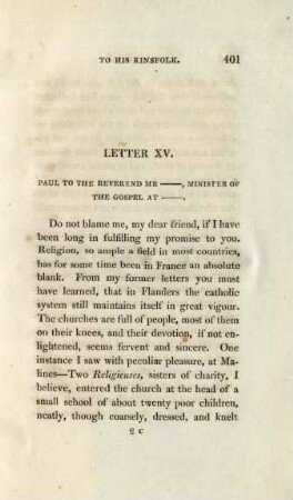 Letter XV. Paul to the reverend Mr ...