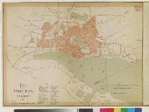 Plan der STADT KIEL und Umgegend 1876