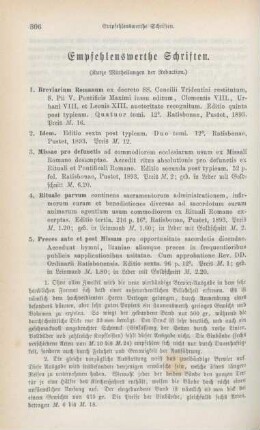 306-313 Empfehlenswerthe Schriften