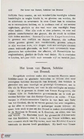 Het leven van Barent, Schilder van Brussel