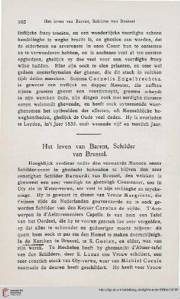 Het leven van Barent, Schilder van Brussel