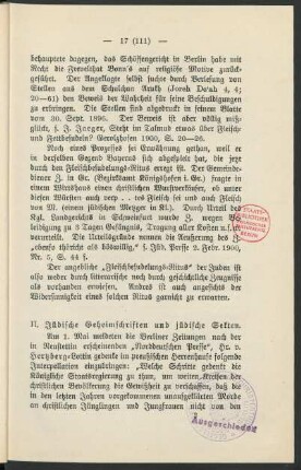 II. Jüdische Geheimschriften und jüdische Sekten.
