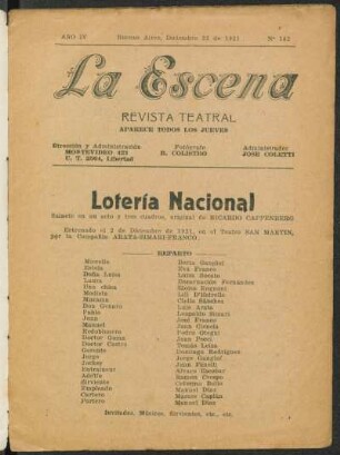 Lotería Nacional : sainete en un acto y tres cuadros