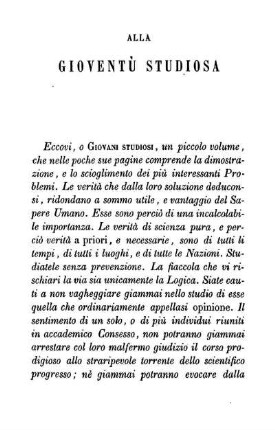 Alla Gioventù Studiosa.