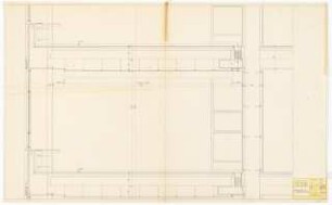 Hochschulbibliothek, Karlsruhe Neubau: Querschnitt 1.OG, 1:10
