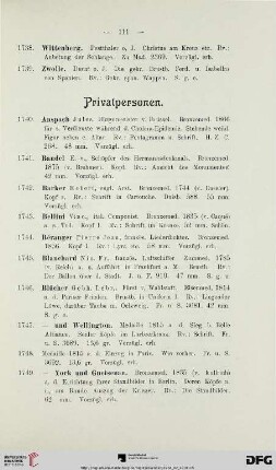 Privatpersonen (Nr. 1740-1834)