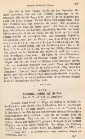 307-311 Bethania, jenseits des Jordan