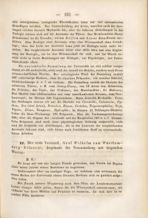 Begrüssung des ersten Vorstandes, Graf Wilhelm von Württemberg Erlaucht
