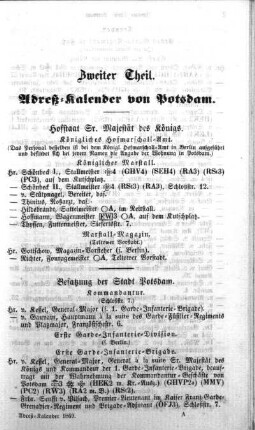 Hofstaat Sr. Majestät des Königs