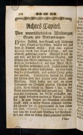 508-518, Achtes Capitel