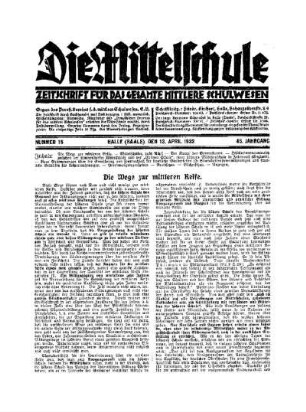 Der Weg zur mittleren Reife