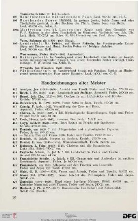 Handzeichnungen alter Meister (Nr. 412-472)