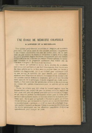 Une école de médecine coloniale.