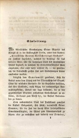 Statuten der Preussischen Renten-Versicherungsanstalt zu Berlin