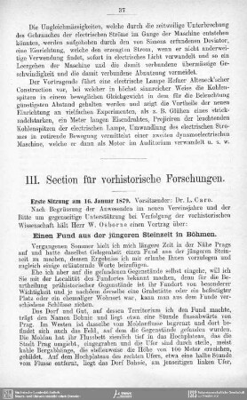 Ein Fund aus jüngerer Steinzeit aus Böhmen