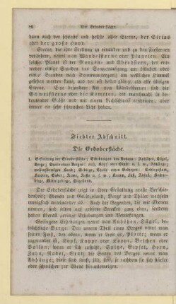 Siebter Abschnitt. Die Erdoberfläche