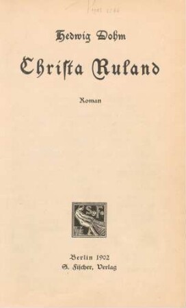 Christa Ruland : Roman