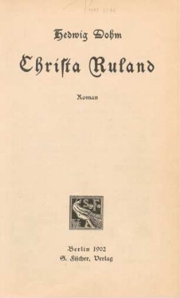 Christa Ruland : Roman