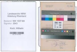 Entnazifizierung Wilhelm Koch , geb. 04.03.1898 (Elektriker)