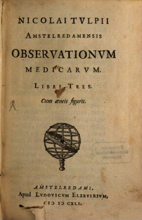 Observationum medicarum libri tres : Cum aeneis figuris