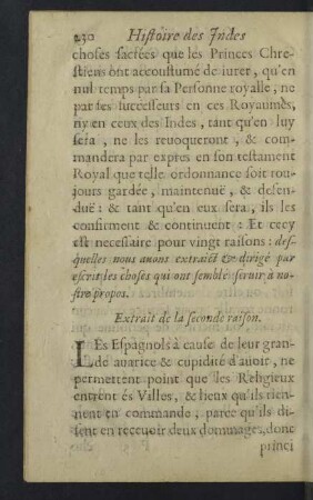Extrait de la seconde raison.