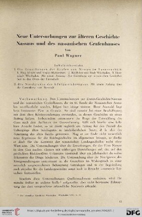54: Neue Untersuchungen zur älteren Geschichte Nassaus und des nassauischen Grafenhauses