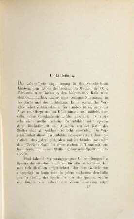 Die Spectralanalyse in ihrer Anwendung auf die Stoffe der Erde und die Natur der Himmelskörper, 1