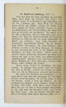 13. Rudolf von Habsburg, 1273 - 91